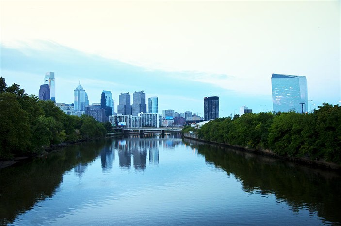View Of Center City Philadelphia From The Schuylkill River Bill Cannon
